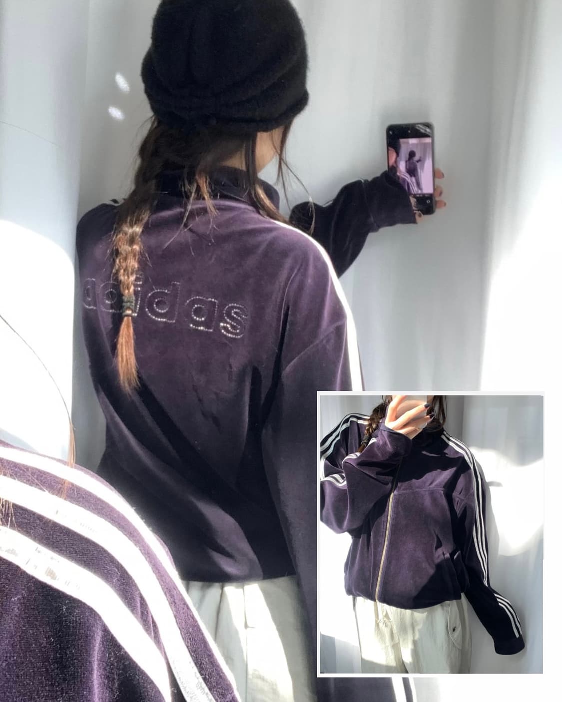 Adidas 아디다스 네이비컬러 벨벳 져지 상품이미지1