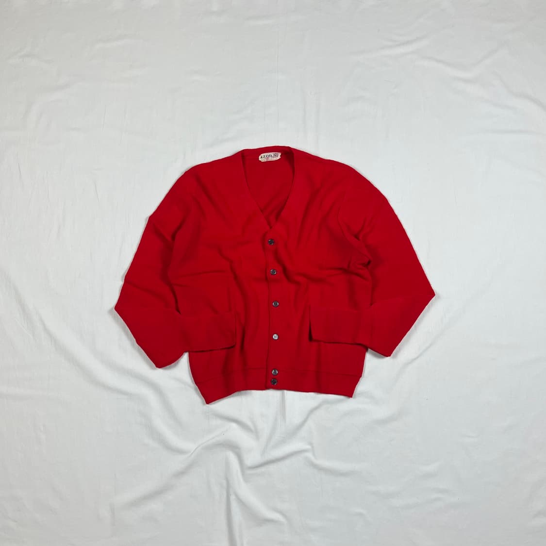 80‘s izod 아이조드 올론 아크릴 니트 가디건 상품이미지1