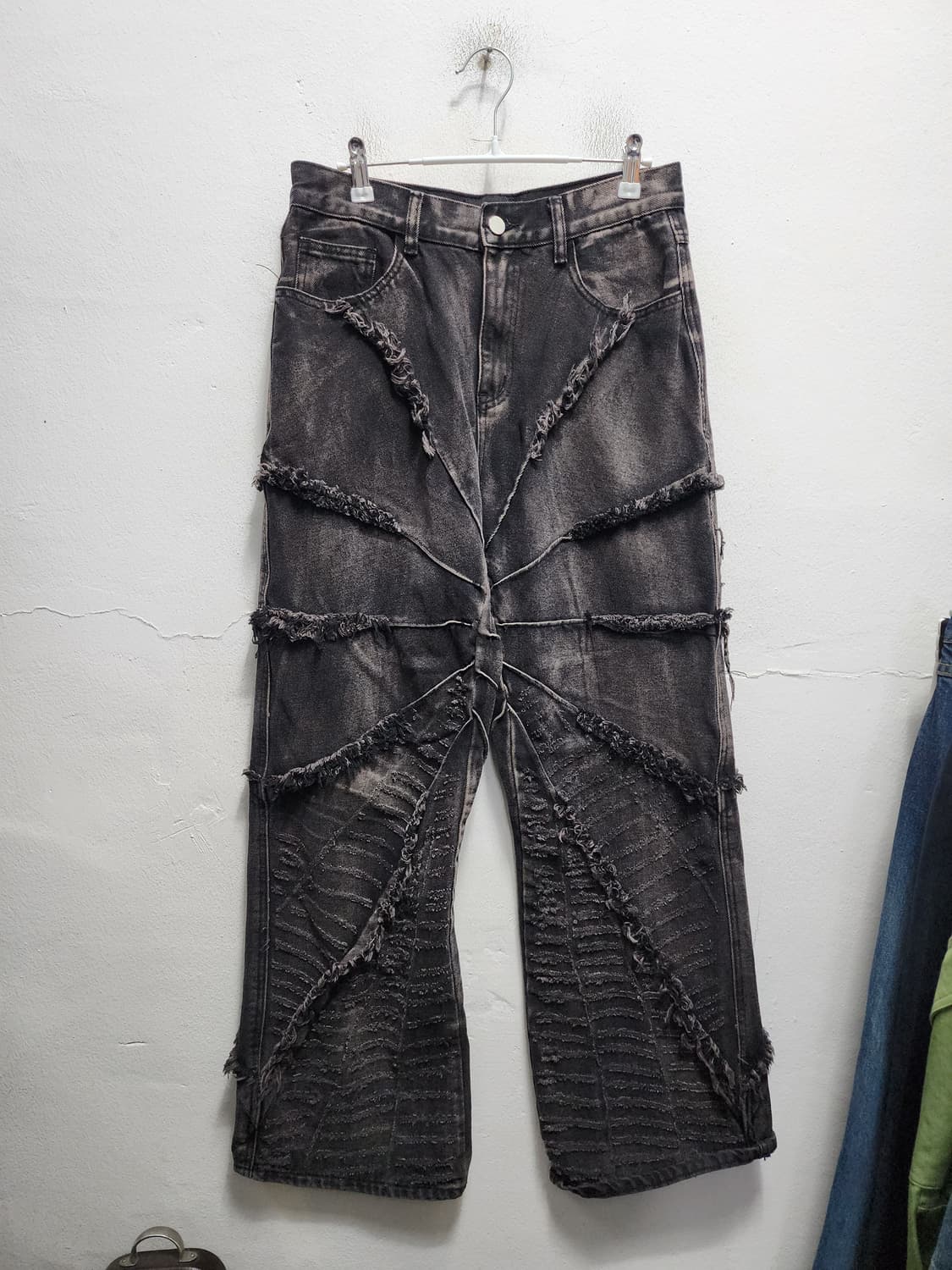 JPN 아사키 프레자키 RANDE 토네이도 와이드 흑청바지 상품이미지1