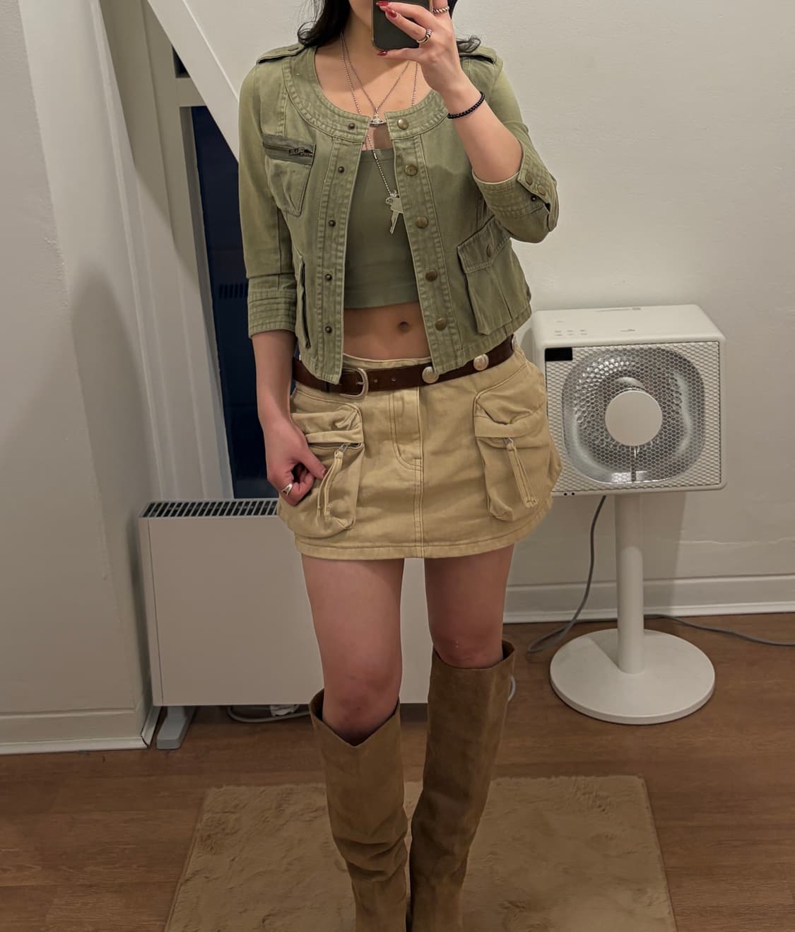 Y2K 밀리터리 견장 라운드넥 숏자켓 상품이미지2