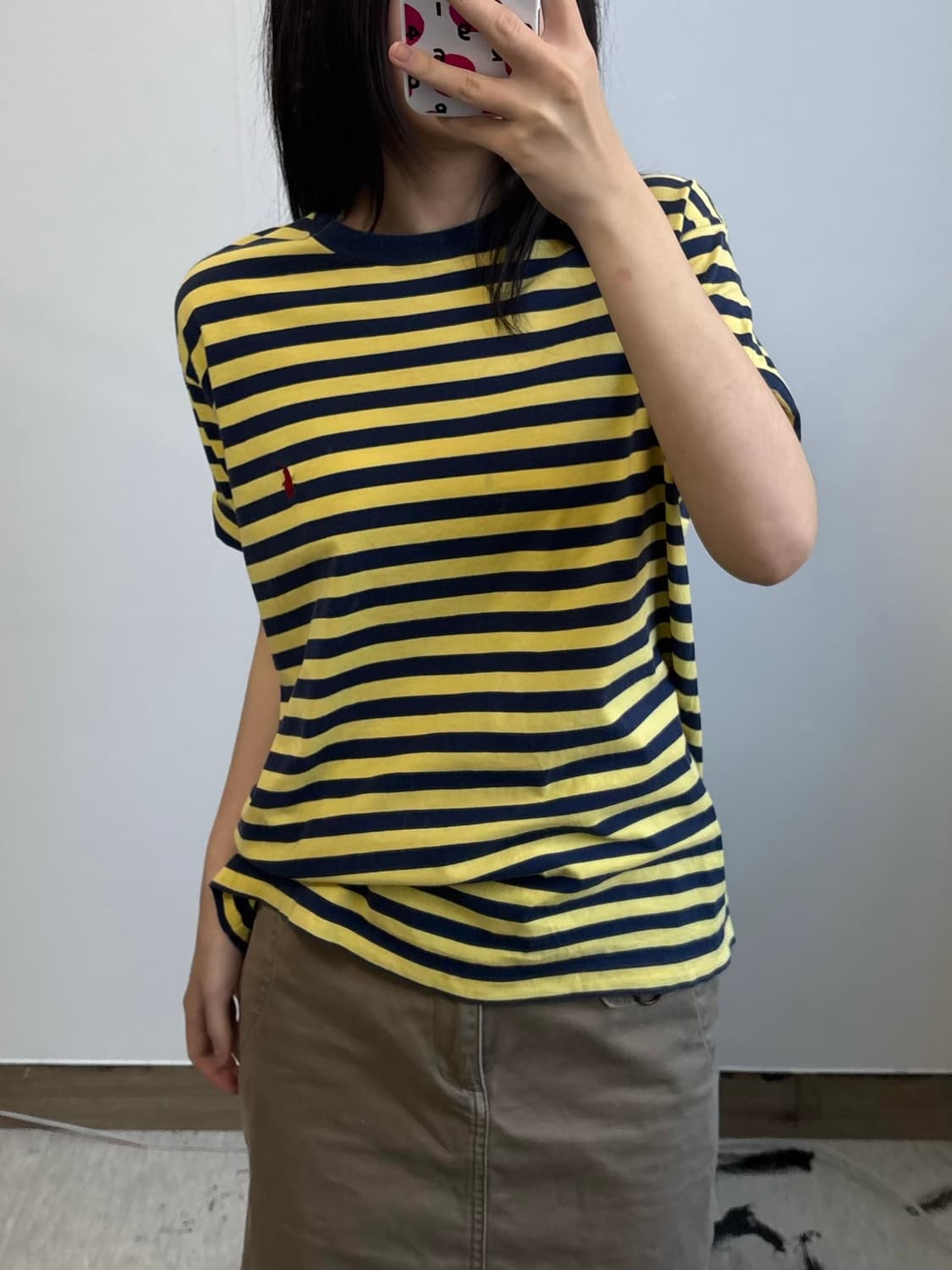 폴로 랄프로렌 스트라이프 반팔 티셔츠 상품이미지1