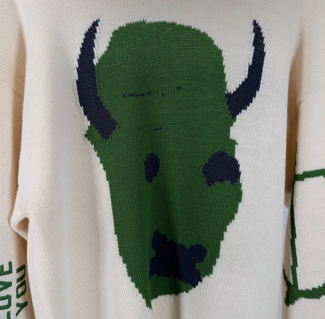 [M] 디올 x 캑터스 잭 남성 오버사이즈 트레비스 스캇 에크루 울 니트 상품이미지4