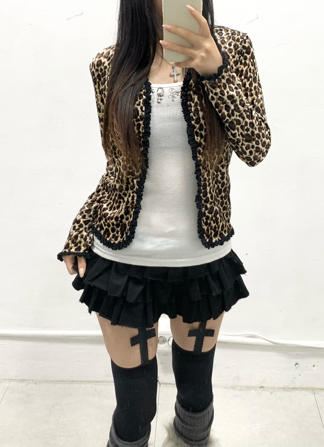 [MAI BABI] 오네갸루 레오파드 호피 가디건 상품이미지3