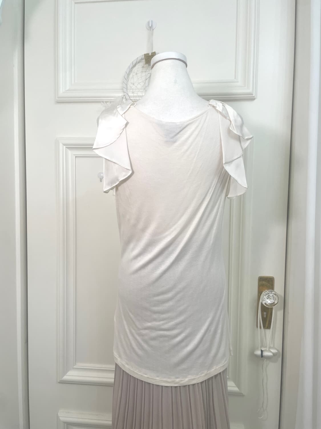 sheer coral cotton open cardigan&ivory s 상품이미지5