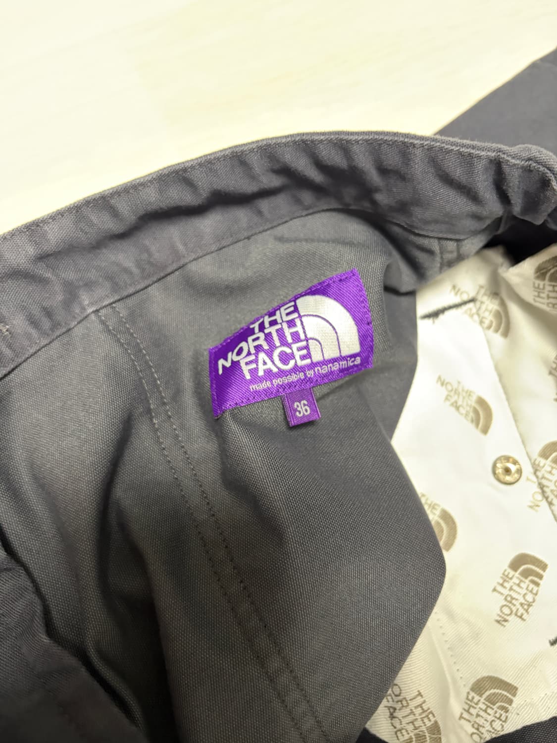 노스페이스 퍼플라벨 스트레치 트윌 와이드 크롭팬츠 그레이 상품이미지4