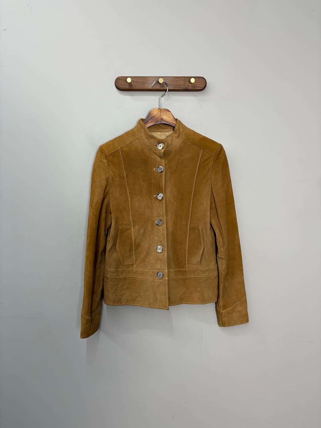 게스 스웨이드 노카라 자켓 A2897 상품이미지2