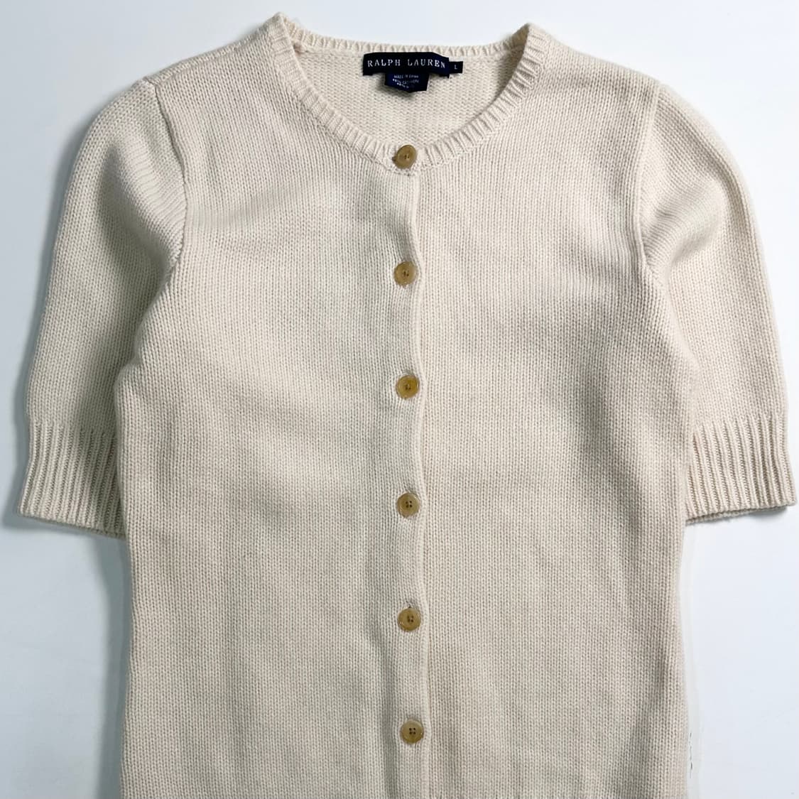 로렌 랄프로렌 캐시미어 반팔 니트 가디건  상품이미지3