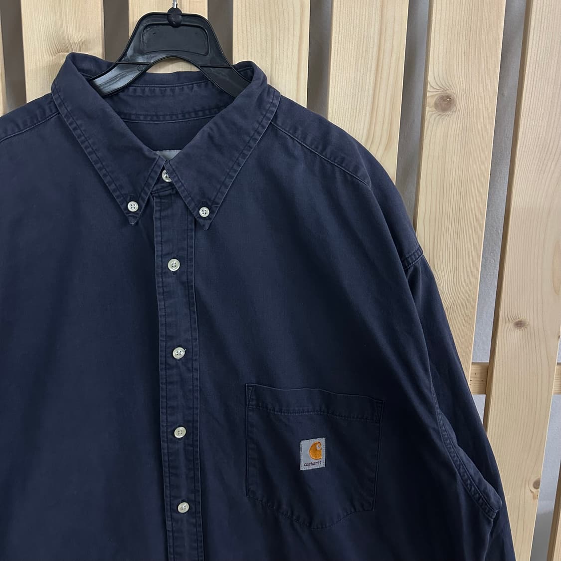 (XL) 칼하트 긴팔 워크 셔츠 네이비 상품이미지3
