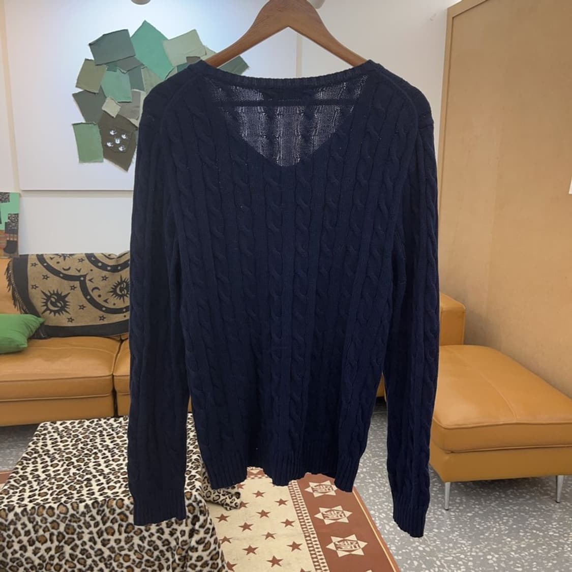 폴로 랄프로렌 모던 캐주얼 시크 브이넥 꽈배기 니트 L C09478 상품이미지4