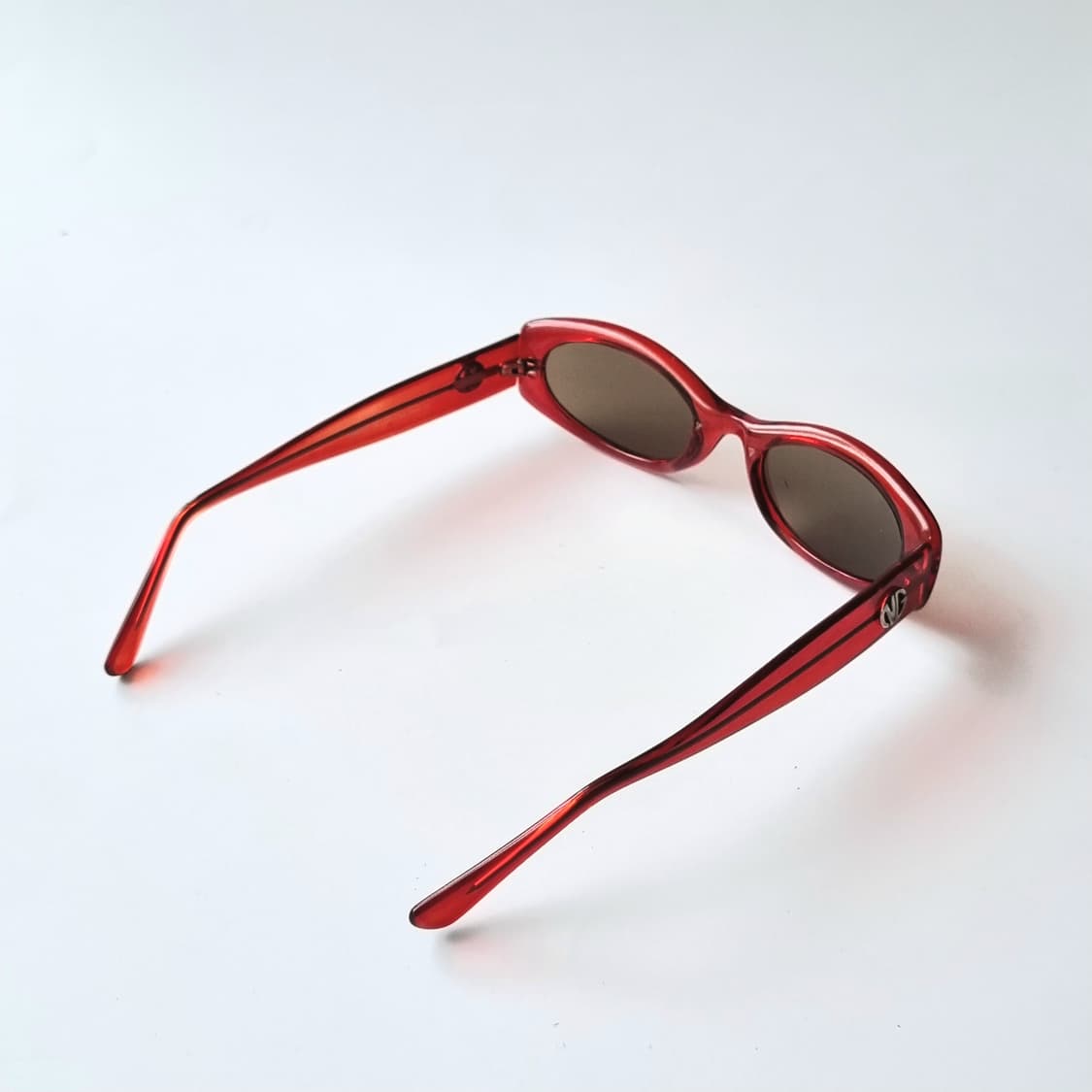 데드스탁 오벌 쉐입 레드 아세테이트 선글라스 상품이미지6