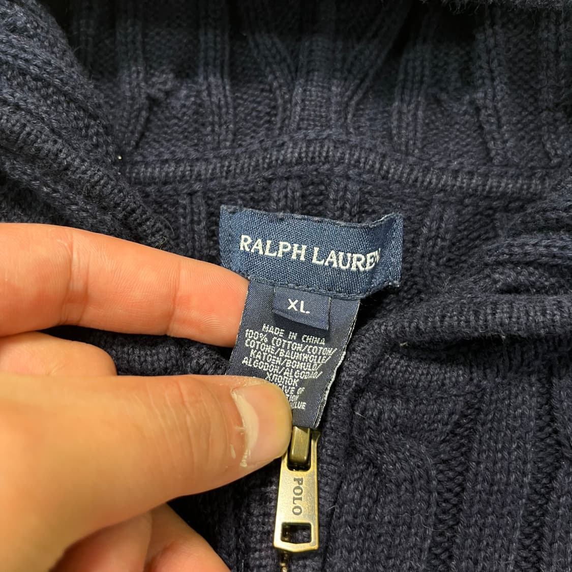 W 95 폴로 랄프로렌 꽈배기 후드 니트 상품이미지3