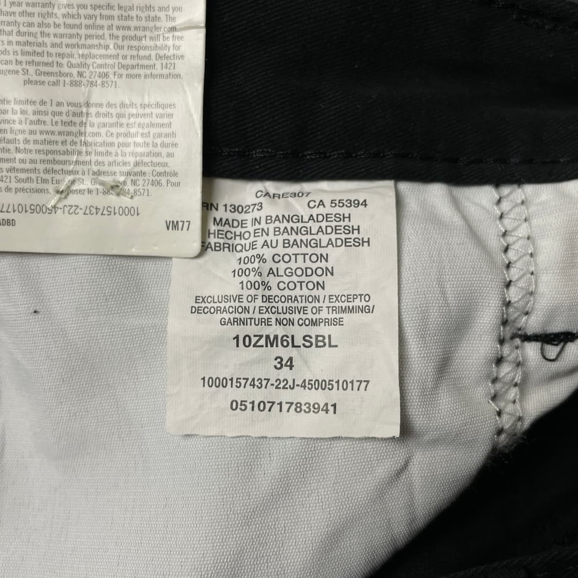 WRANGLER 데드스탁 랭글러 블랙 카고 하프 팬츠 A00746 상품이미지9