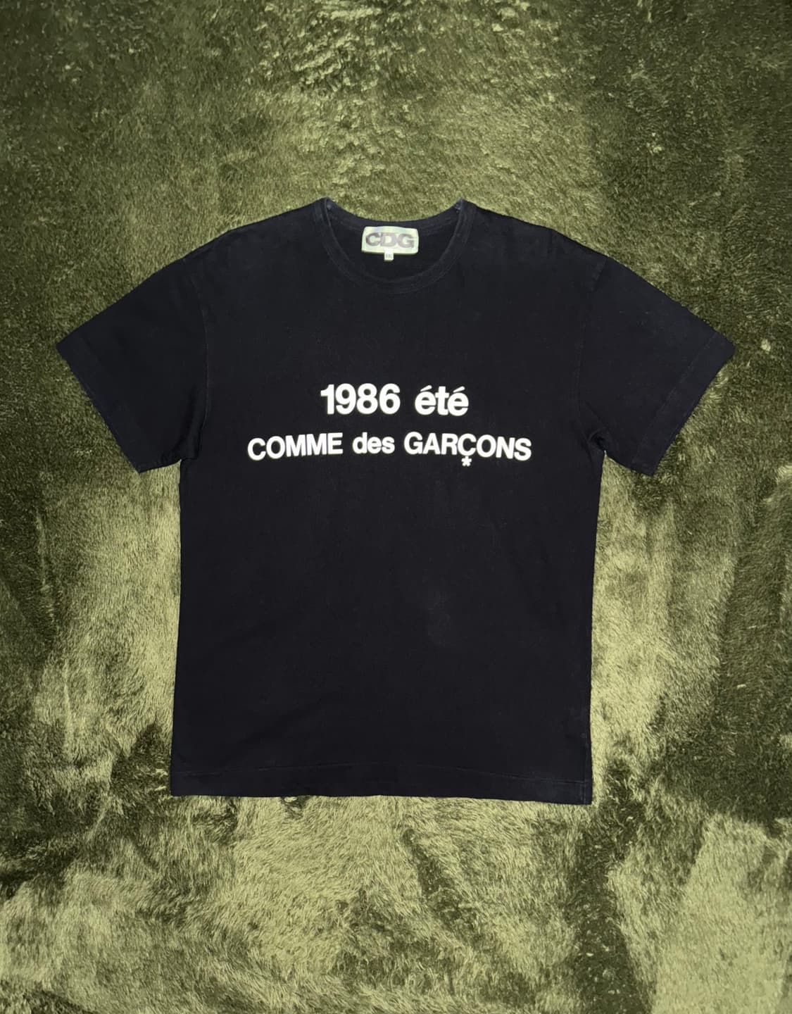 [XXL] 꼼데가르송 CDG 1986 로고 티셔츠 블랙 상품이미지1