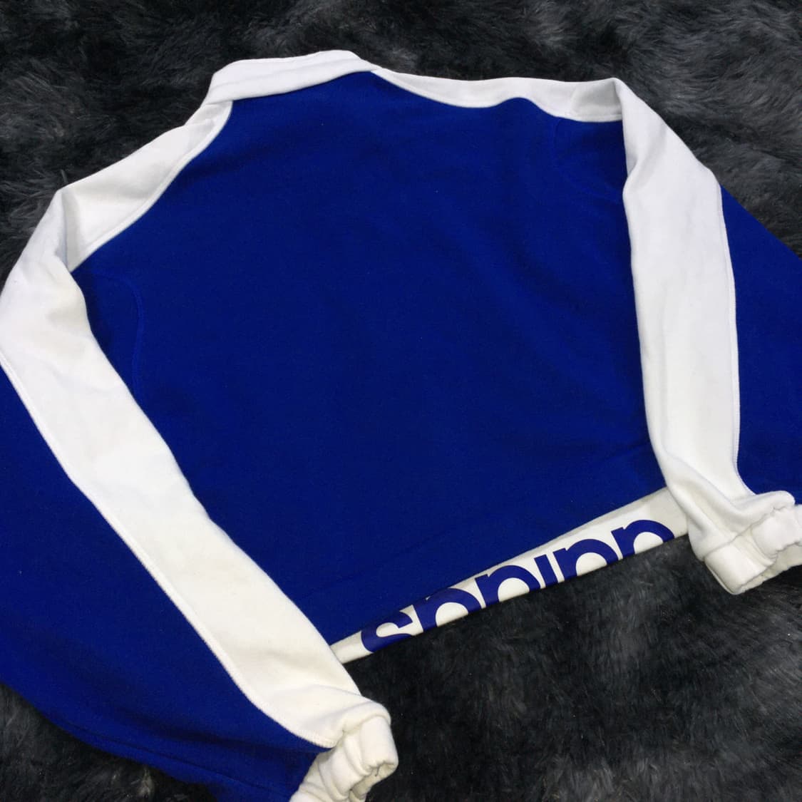 투티/0183 아디다스 정품 크롭 반집업 맨투맨 빅로고 상품이미지4