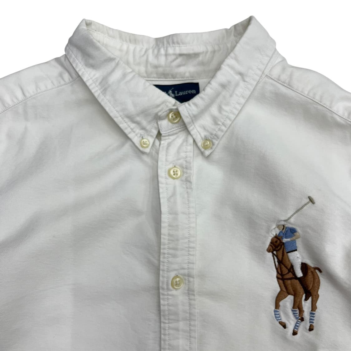 폴로 랄프로렌 옥스포드 빅포니 화이트 셔츠 XL 상품이미지4