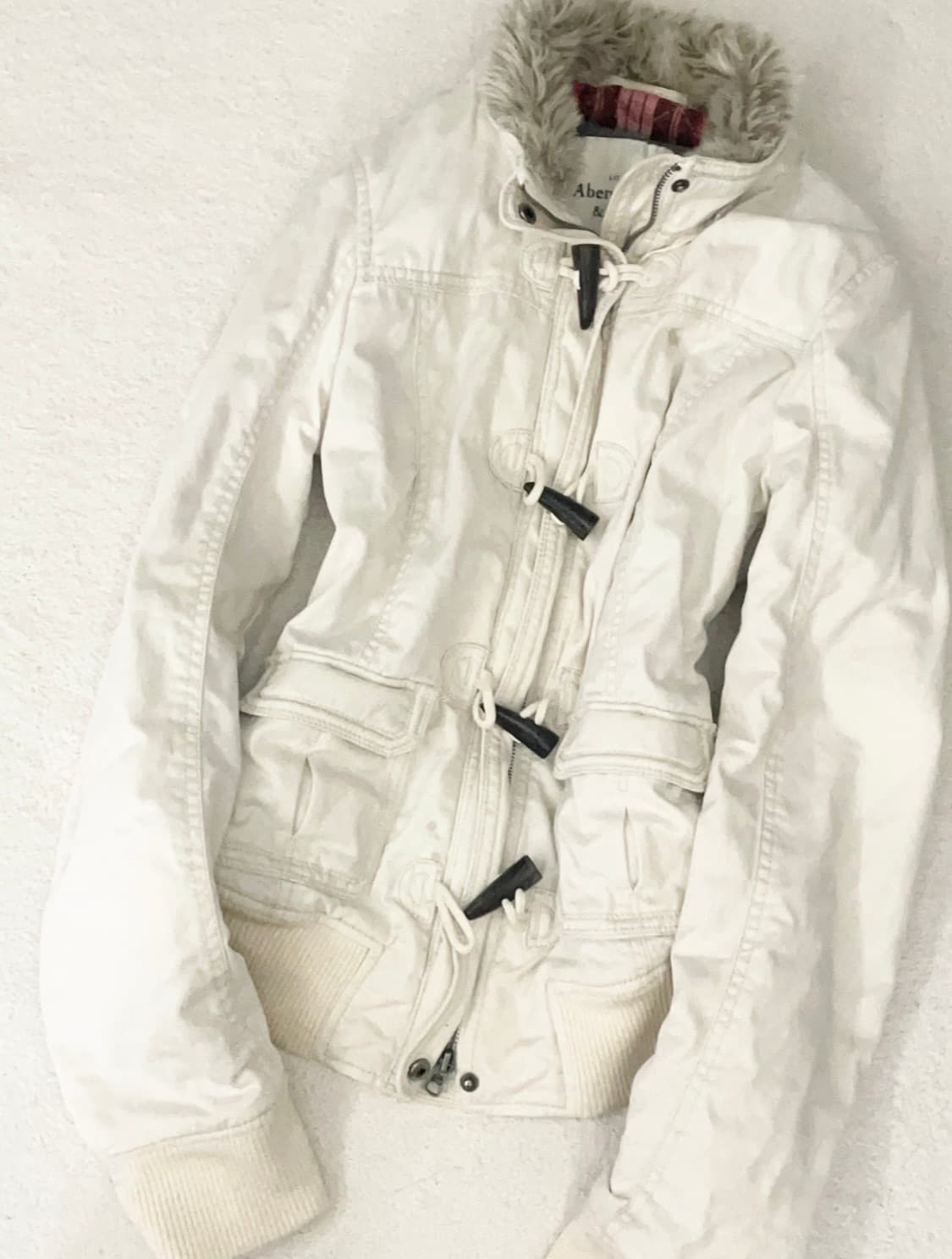 아베크롬비 크림화이트 더플점퍼 아베크롬비자켓 아베떡볶이자켓y2k 상품이미지2