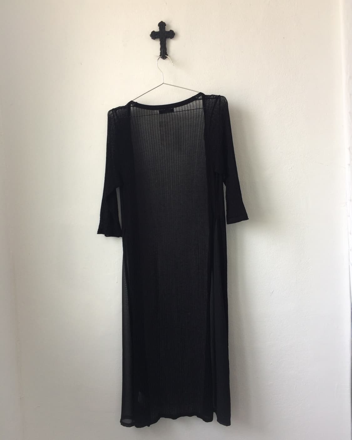 Flare point long open cardigan 상품이미지2