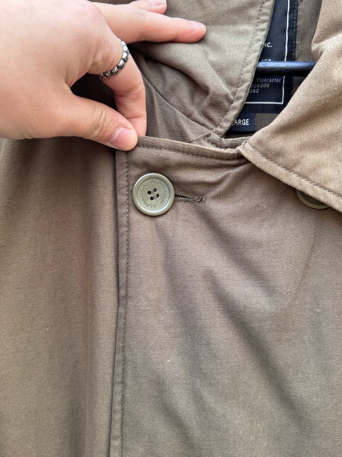 알파인더스트리 이스턴 컬러블럭 피코트 자켓  상품이미지6