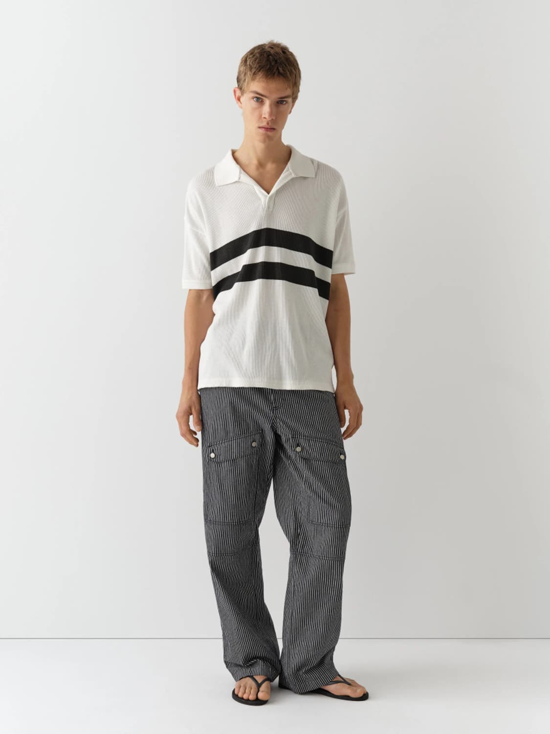 [36,38,40,42]기마구아스 Brixton 스트라이프 팬츠 상품이미지5