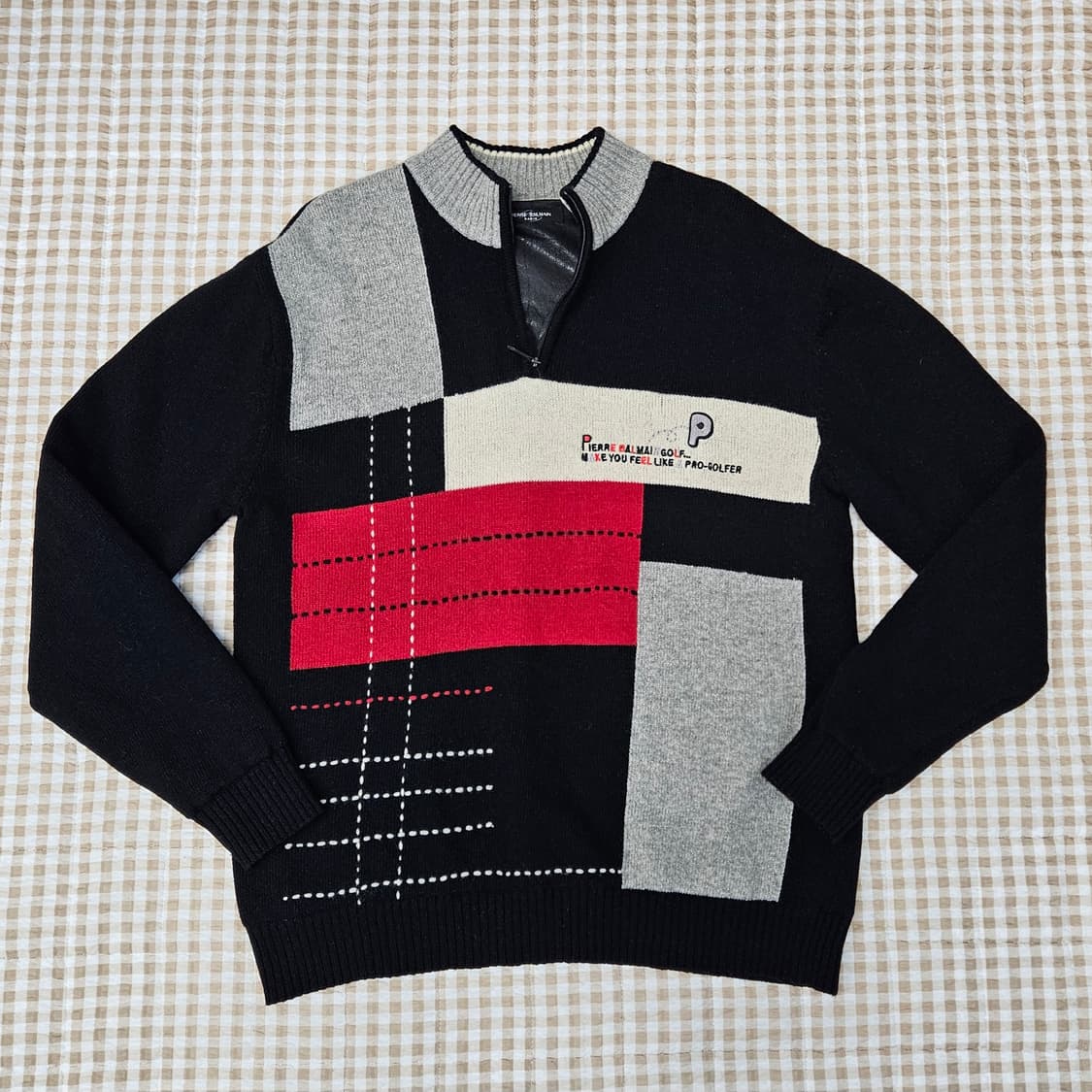 피에르발방 방풍 반집업 스웨터 남자100~105 상품이미지1