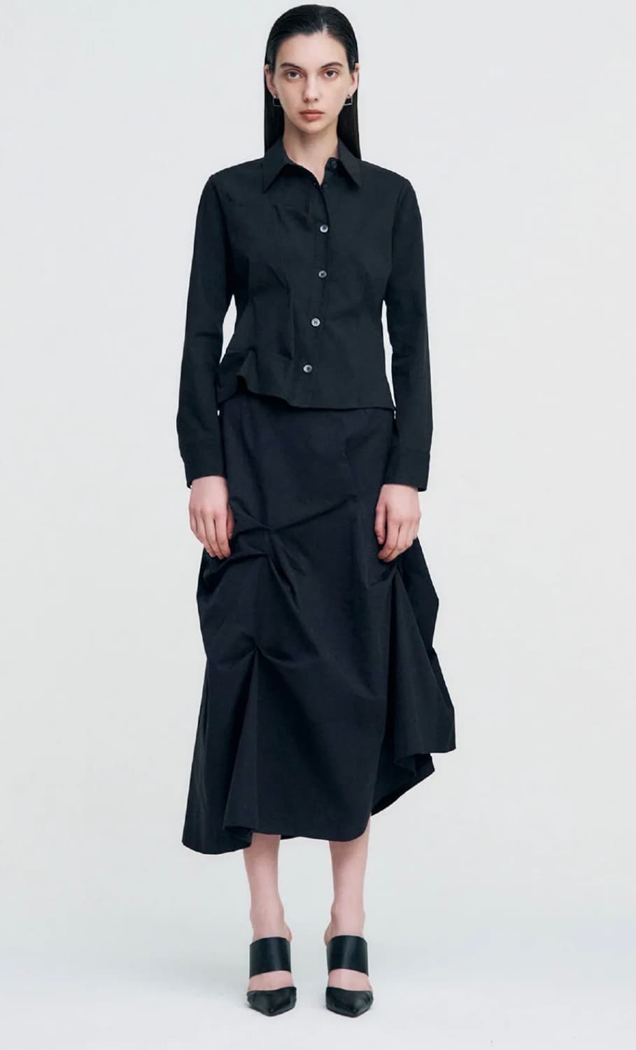 DOZI pinched long skirt  상품이미지1