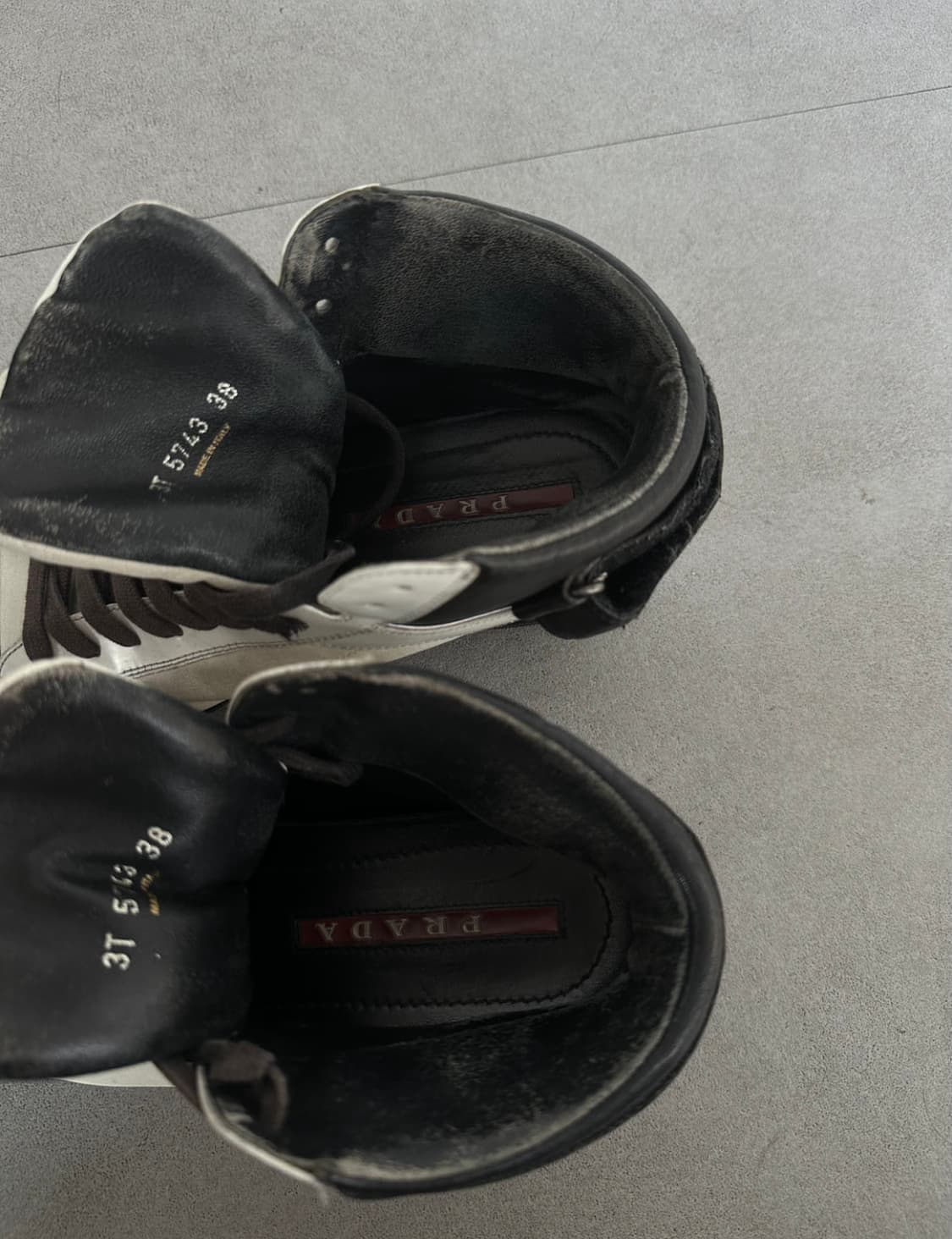 프라다 스포츠 아이보리 히든웨지 하이탑 상품이미지9