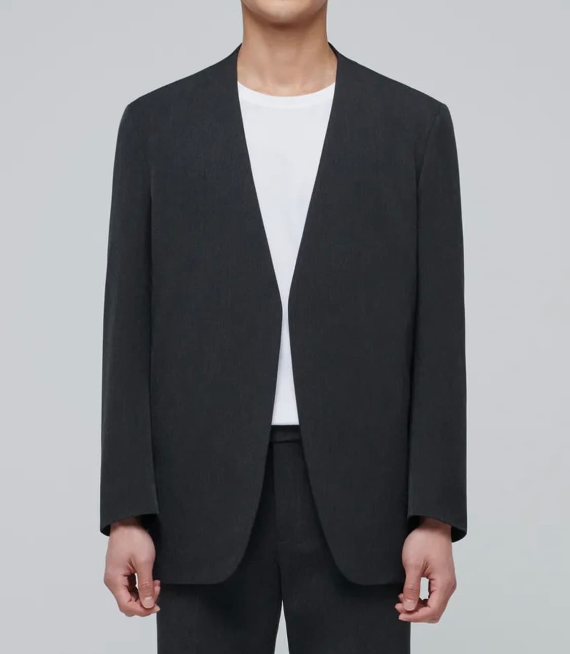 새상품 무탠다드 칼라리스 블레이저 [차콜 그레이] 2XL 상품이미지2