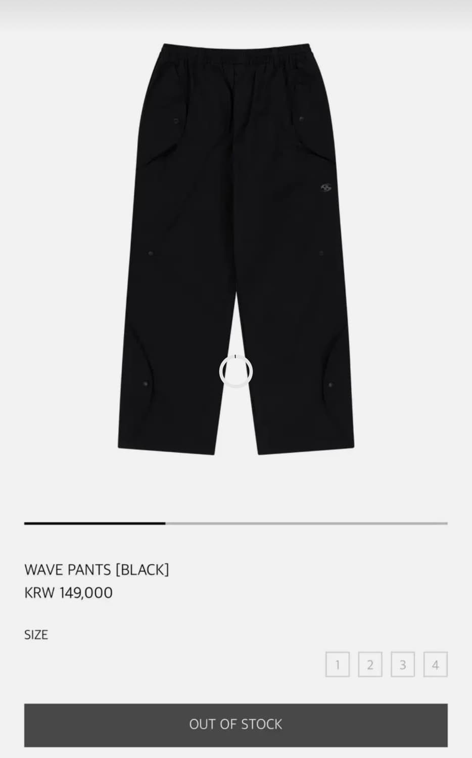 산산기어 웨이브 팬츠 [BLACK] 3Size 상품이미지2