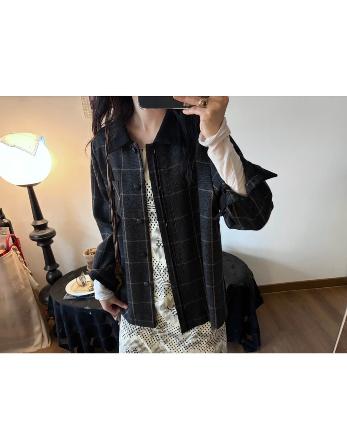 wool check patterned shirket 상품이미지6