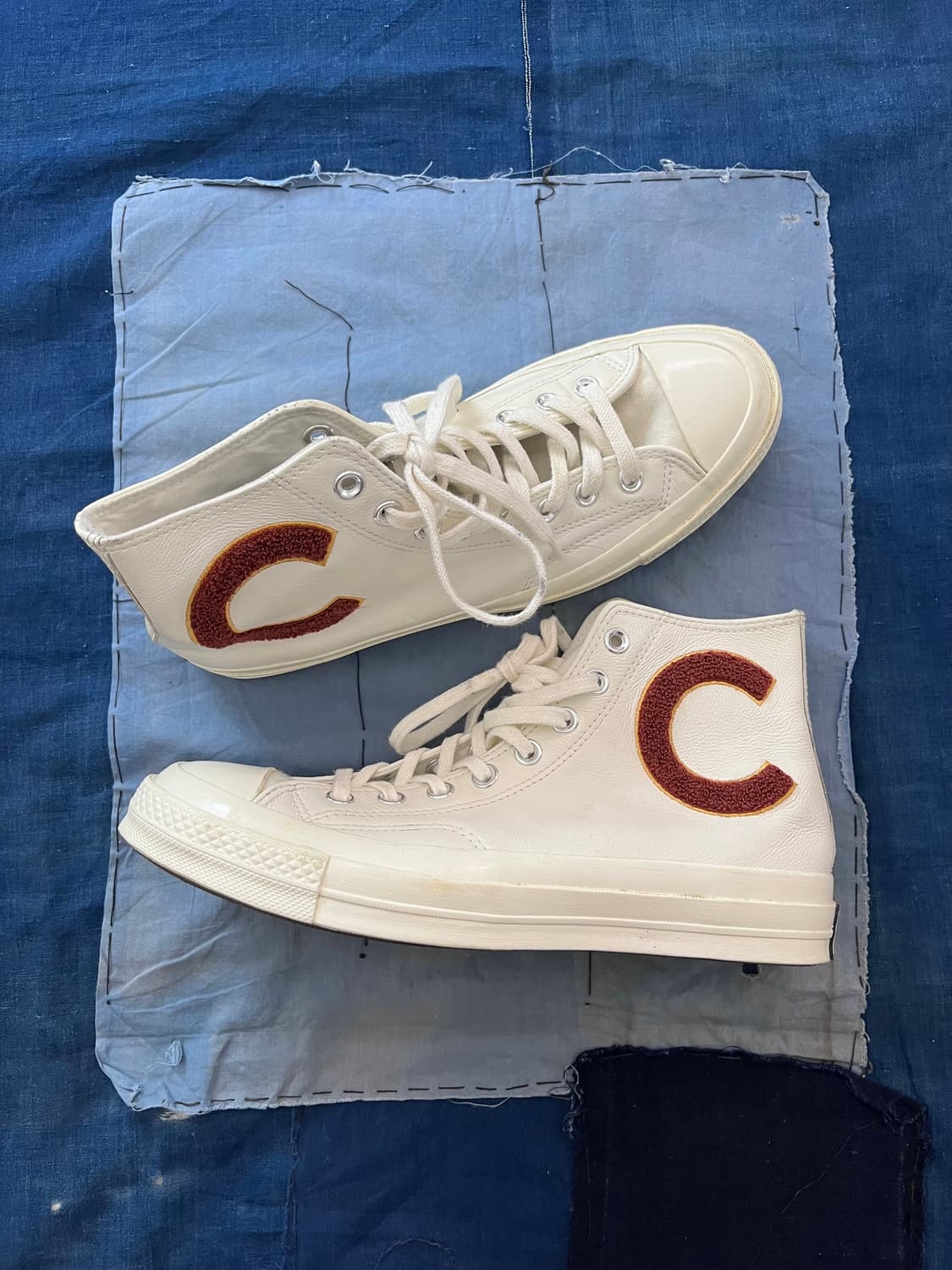 컨버스 척테일러 올스타 70 레더 하이 워드마크 울 아이보리 상품이미지1