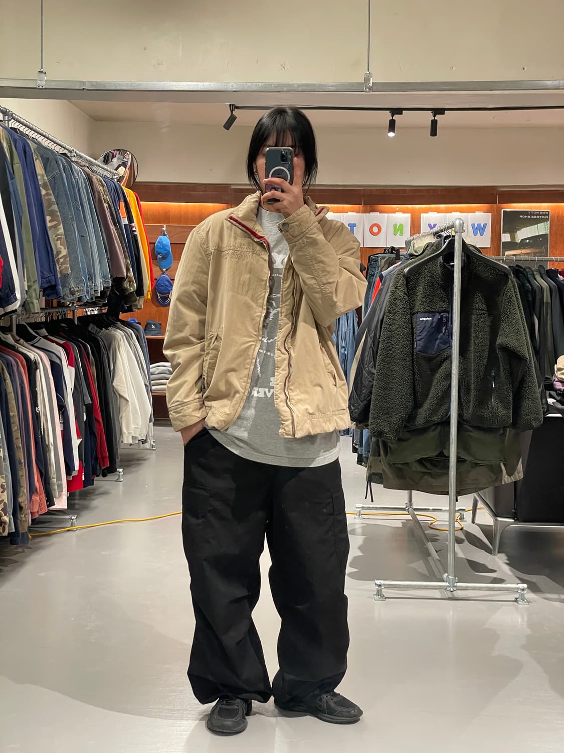 빈티지 플리스 블루종 자켓 상품이미지1