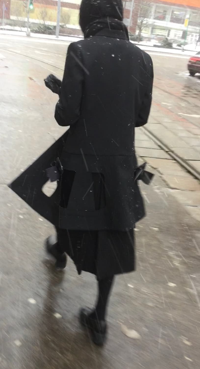 comme des garcons 컷아웃 리본 디테일 코트 상품이미지9