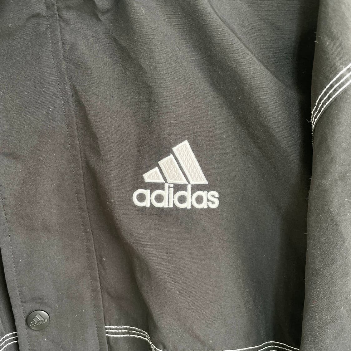 F2 아디다스 올드스쿨 스티치 블랙 바람막 95사이즈 상품이미지4