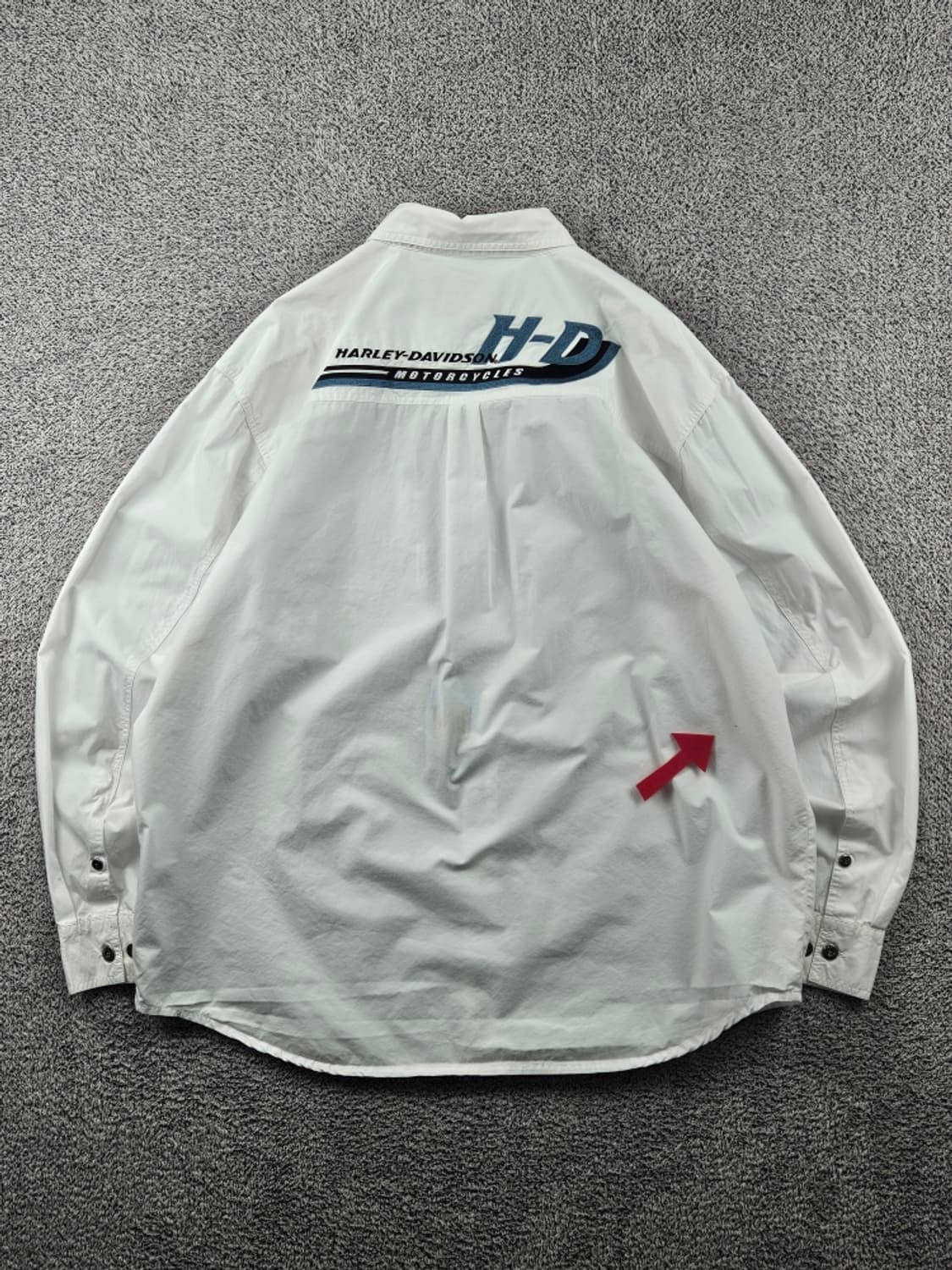 할리데이비슨 스펠아웃 포켓 화이트 셔츠 ( XL ) / 11495 상품이미지5
