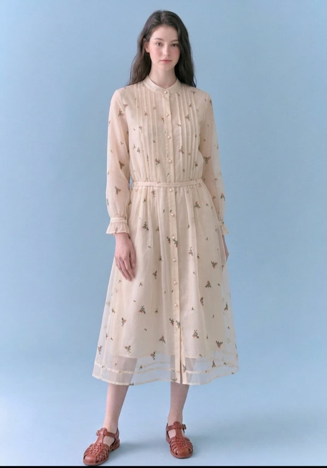 바네사브루노 아떼 플로럴 롱원피스 55사이즈 상품이미지1