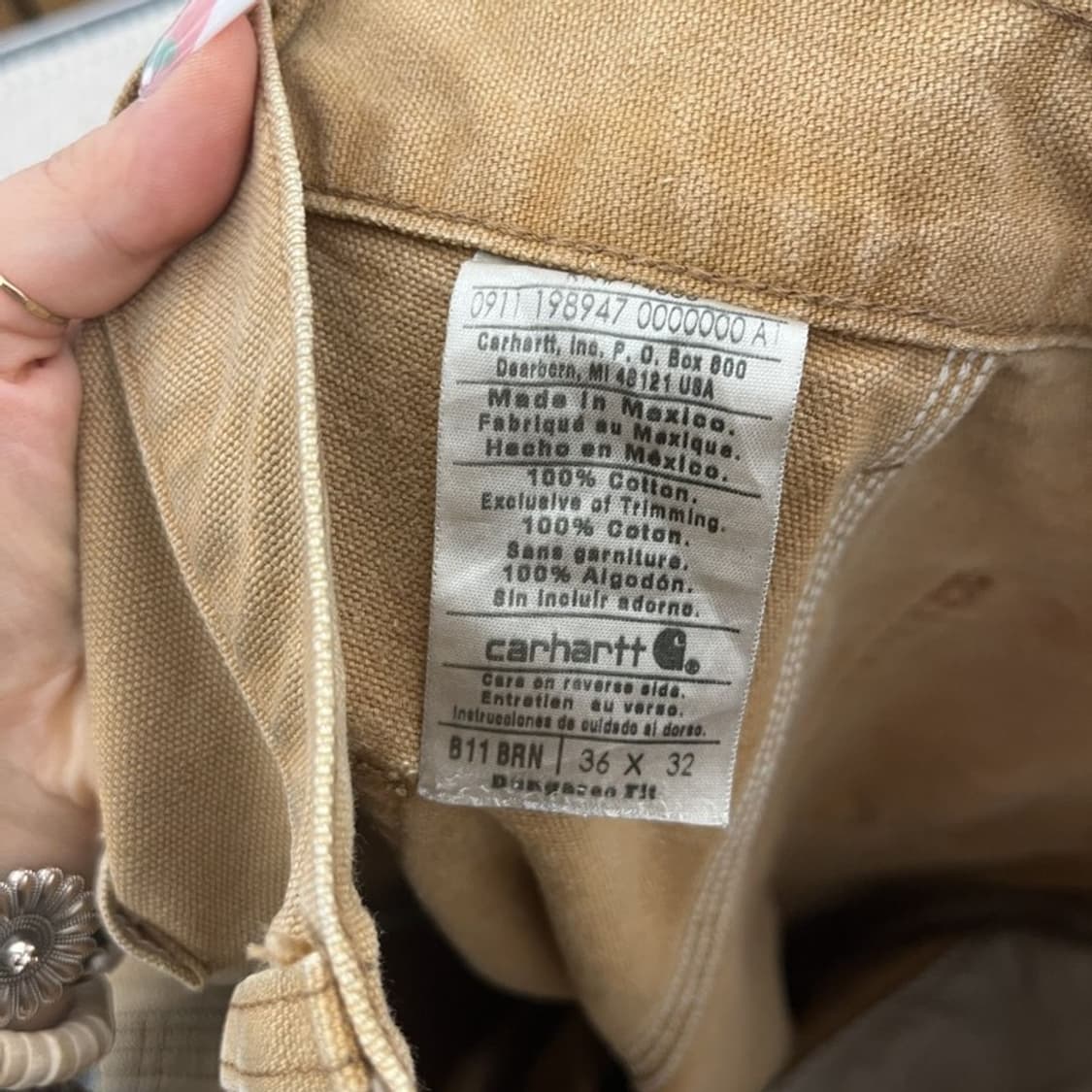 칼하트 빈티지 USA 더티워싱 카펜터 워크 팬츠 36인치 C11129 상품이미지5