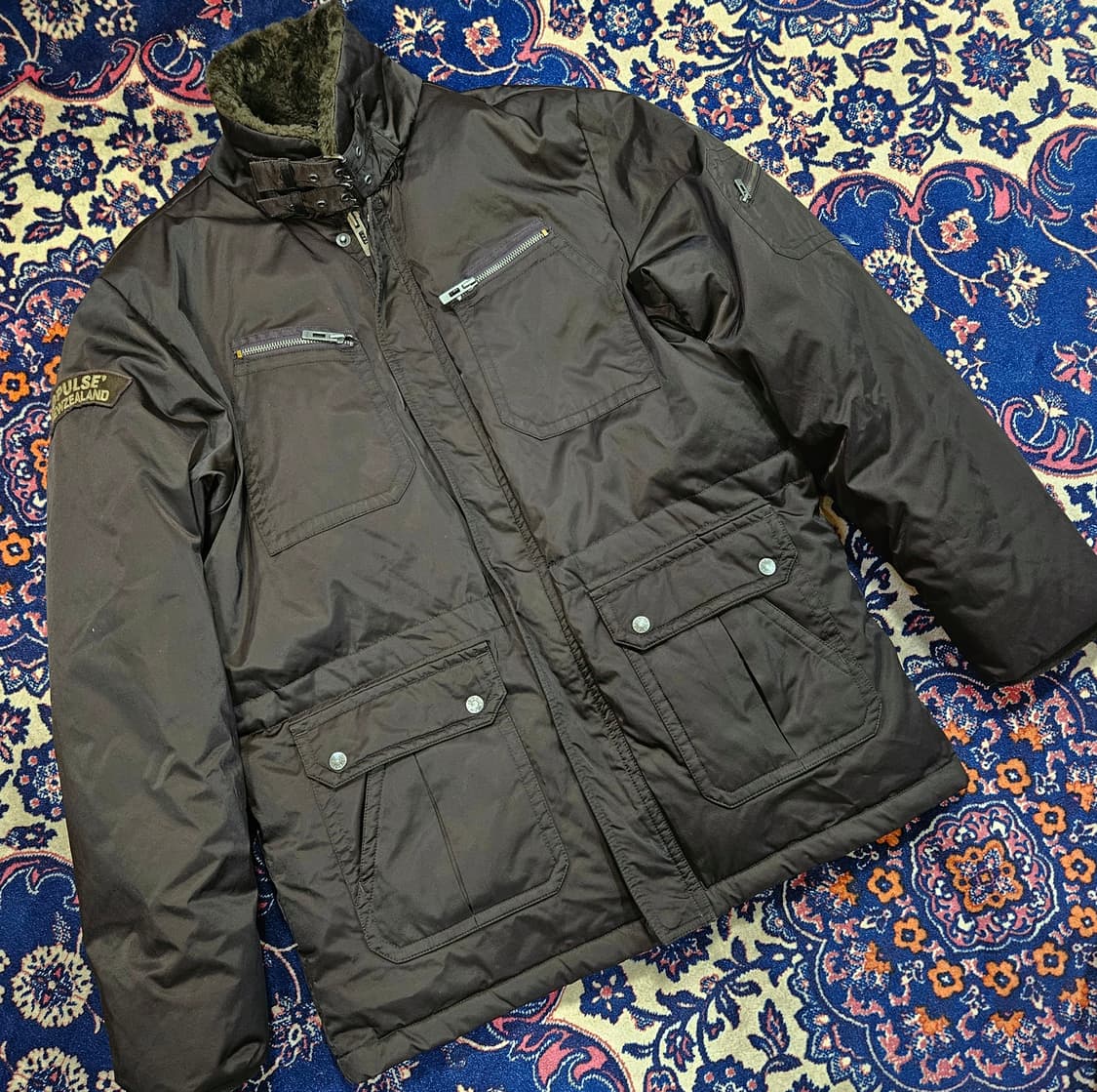 디펄스(D-PULSE) in Japan 브라운 덕다운 헌팅 점퍼 상품이미지2