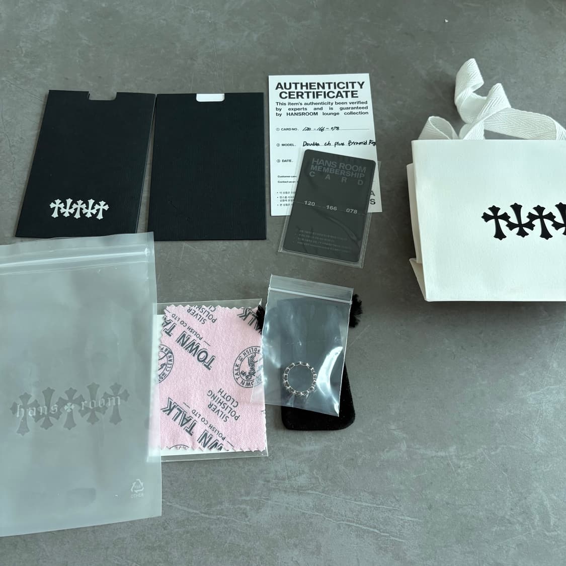 크롬하츠 더블 피라미드 밴드링 us5.5 상품이미지5