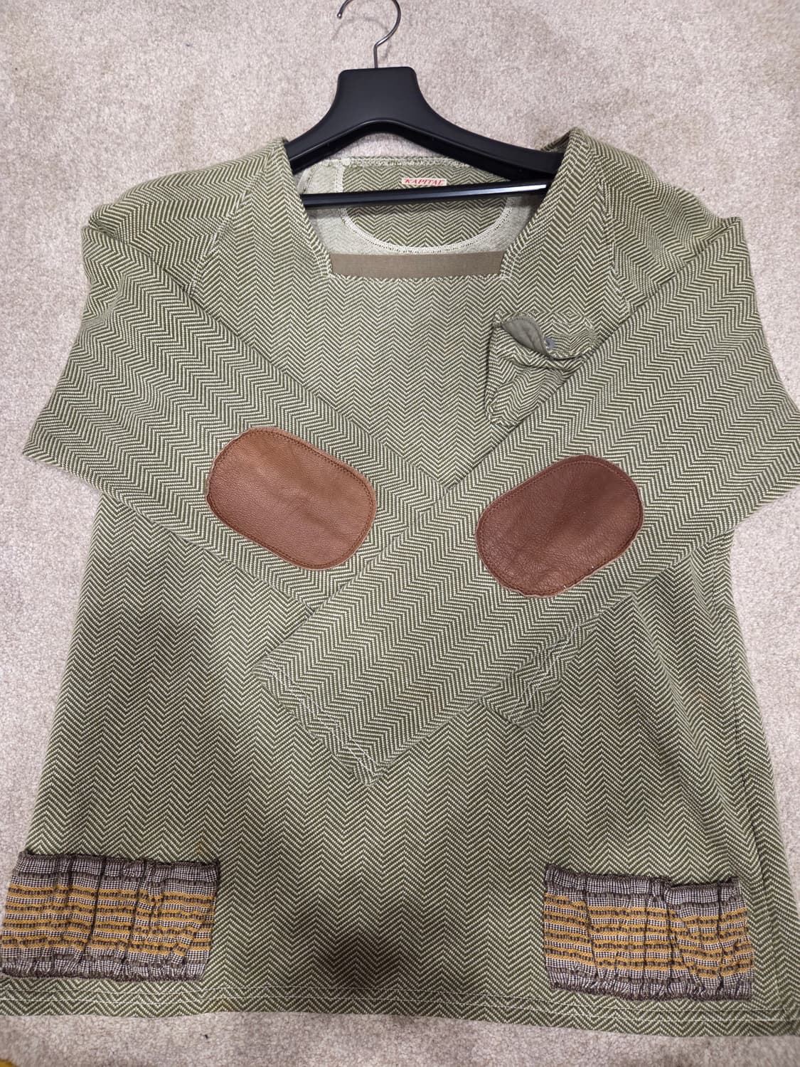 KAPITAL herringbone deerskin elbow patch 상품이미지1