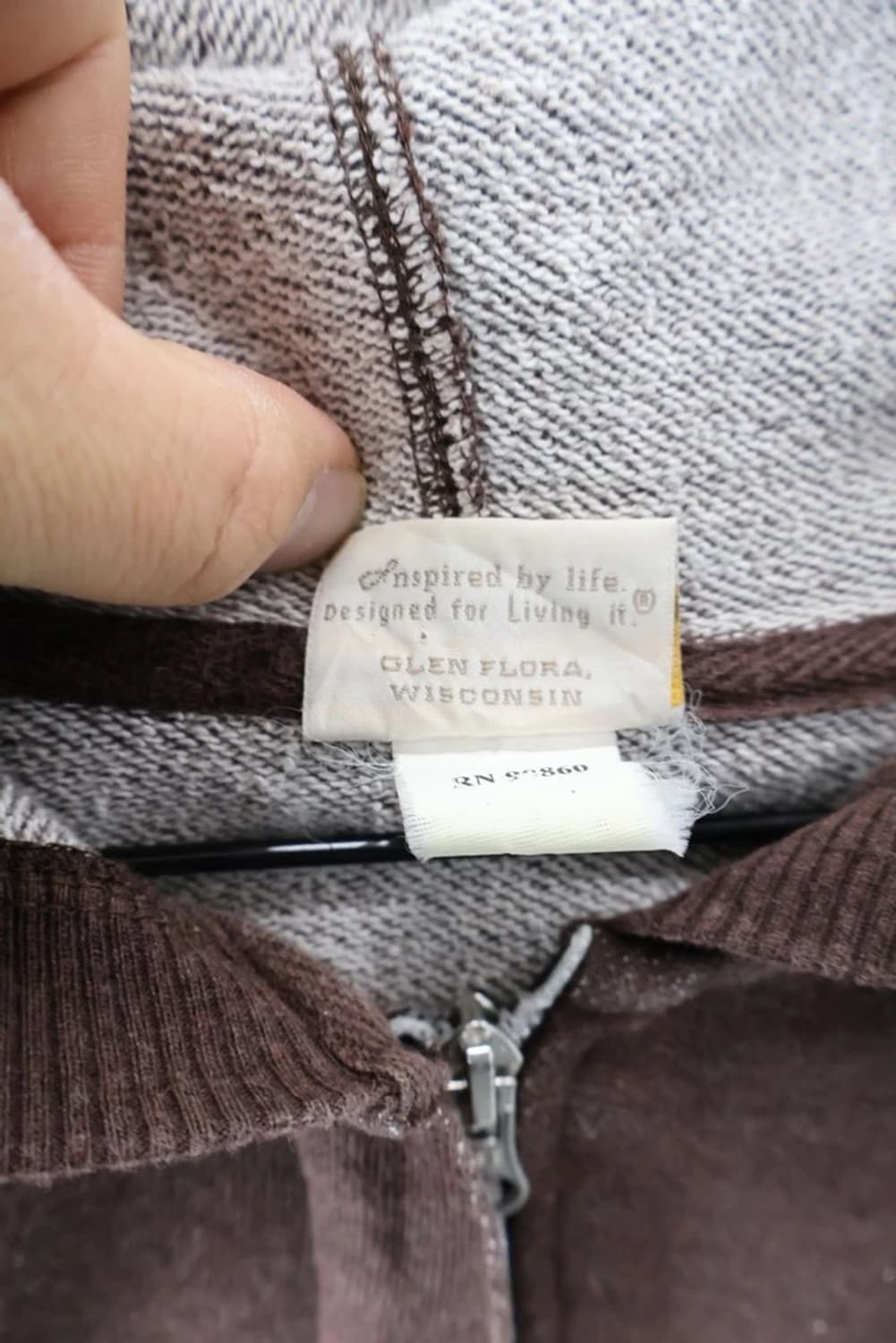 Artisans Brown Half Zip Hoodie 상품이미지6