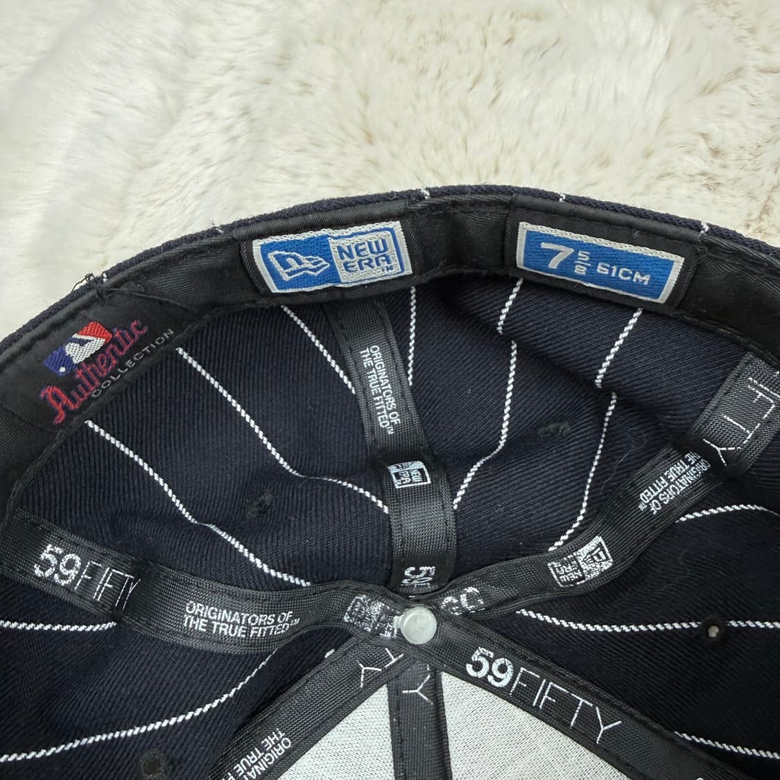 56cm) 뉴에라 뉴욕양키스 핀스트라이프 캡 네이비 상품이미지5