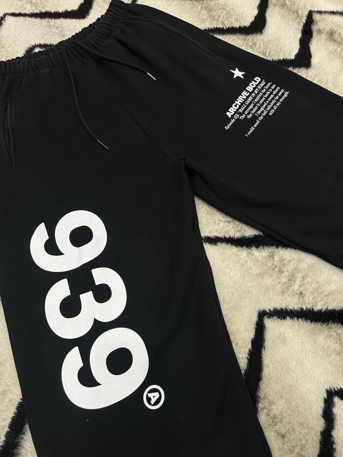 [L]아카이브볼드 트레이닝 스웻팬츠/블랙 상품이미지1