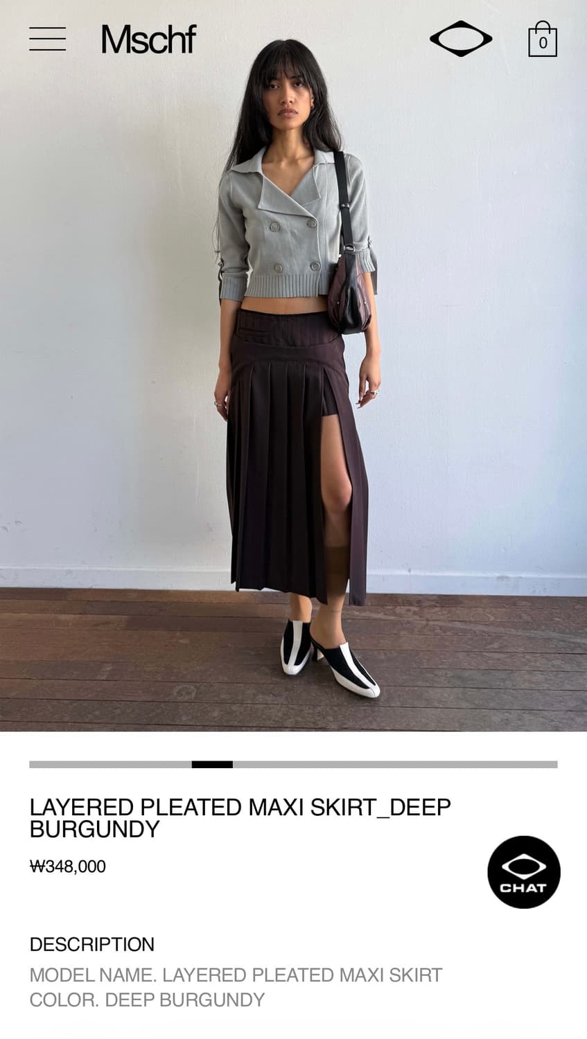 미스치프 LAYERED PLEATED MAXI SKIRT 플리츠 스커트 상품이미지1