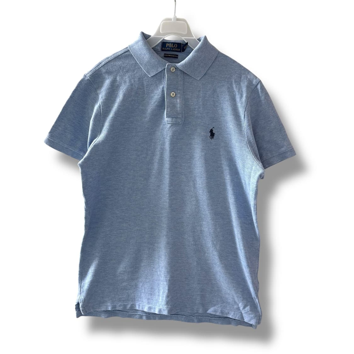 [S] 폴로 커스텀슬림핏 블루 카라티 상품이미지3