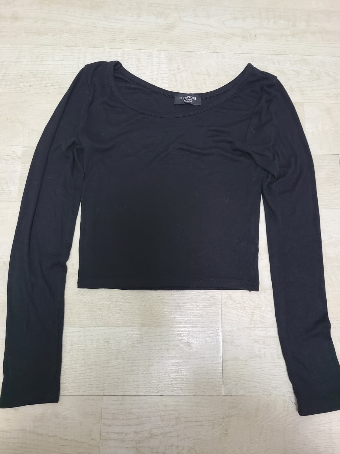 검정 u넥 크롭 티 새상품 상품이미지1