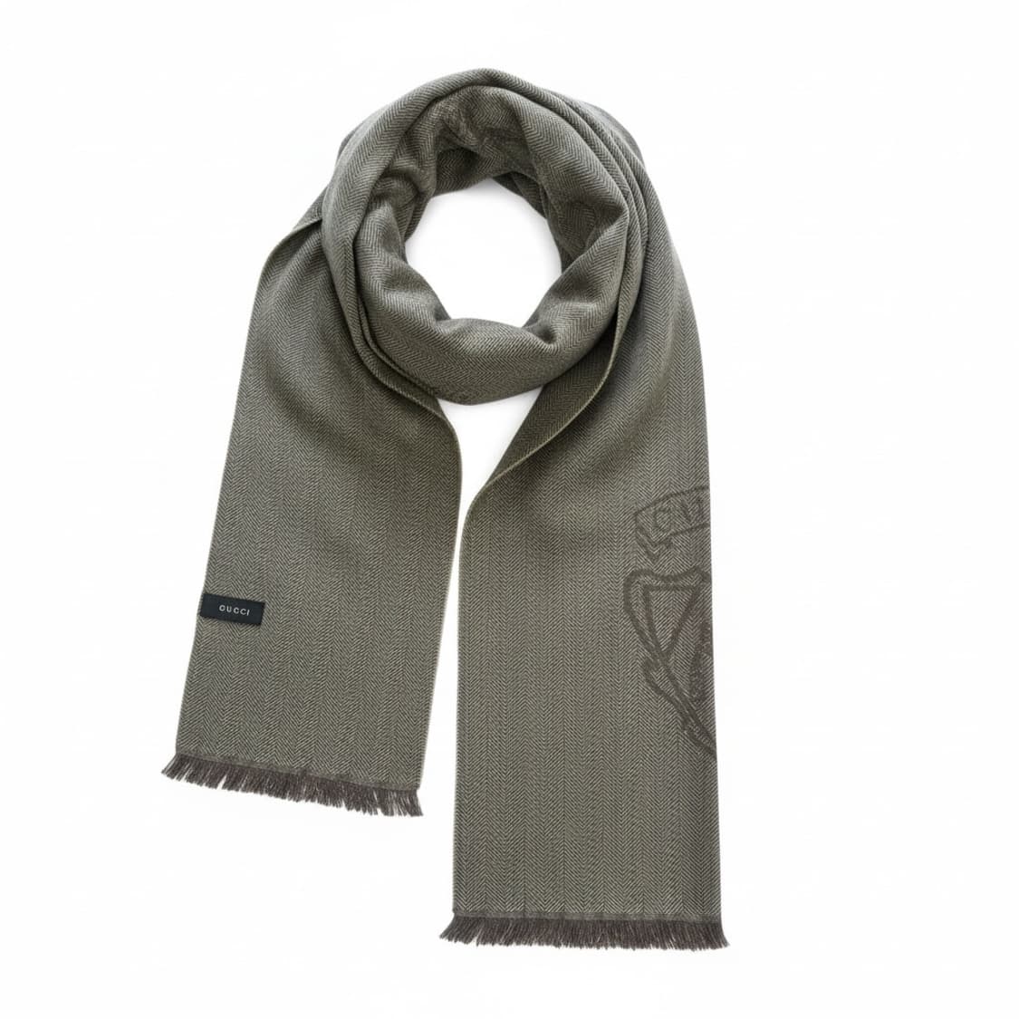 구찌 정품 GG 자카드 울 실크 머플러 상품이미지1