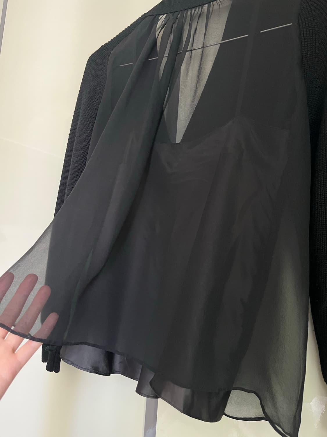 sacai luck 블랙 가디건 상품이미지4