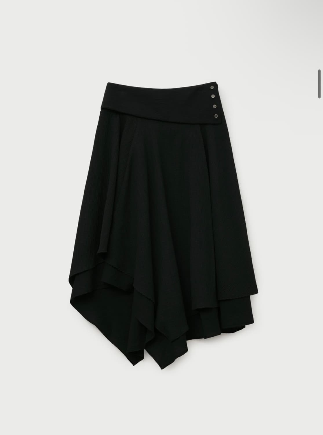 (새상품) 헬레네 파리스 크리즈 레이어드 언벨런스 롱 스커트 [블랙] 상품이미지2