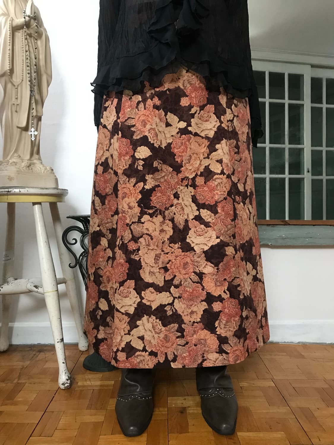 vintage pattern skirt 상품이미지1