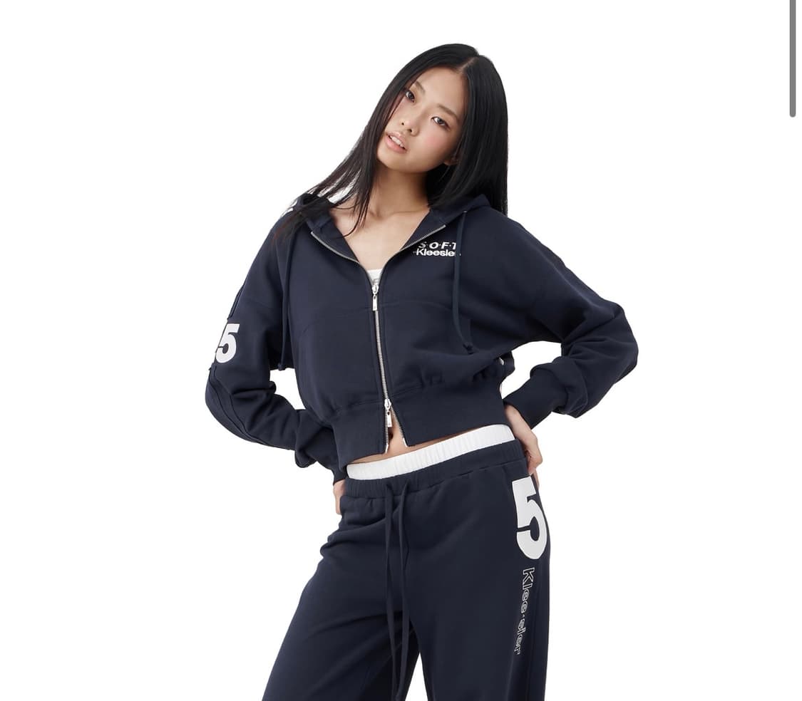 클리시어 25 소프트 후드집업 네이비 택O 상품이미지3